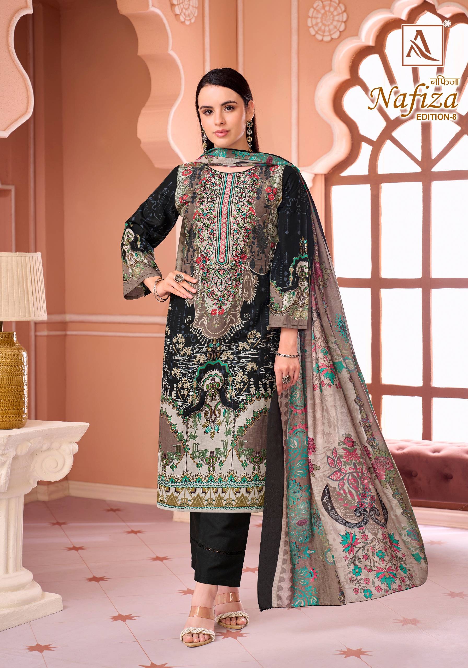 NAFIZA VOL 08 By Alok Suit 01 To 06 Series Beautiful Festive Suits Stylish Fancy Colorful Ethnic Wear Pure Cambric Cotton Print Dresses At Wholesale Price